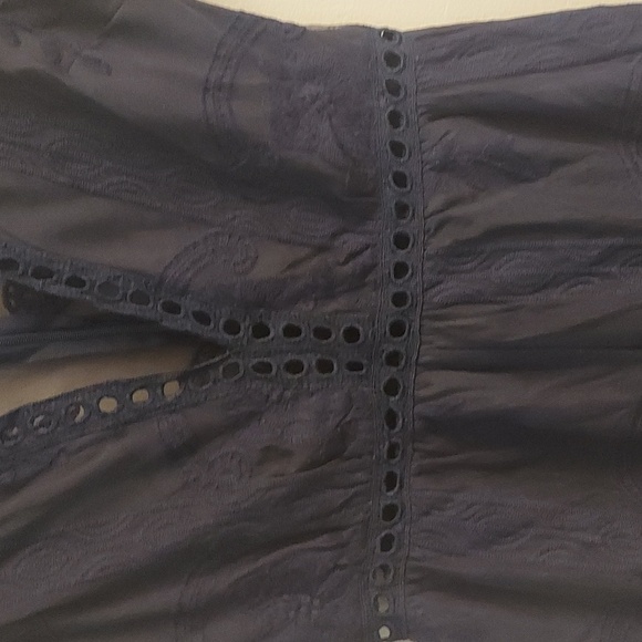 MISS AVENUE Navy Lace Short Sleeve Romper - Picture 4 of 14